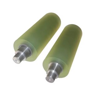 China Manufacturer Custom Molded Rubber Roller Durable PU Rubber Coated Roller with Corefor Conveyor