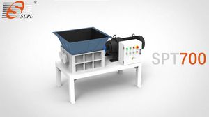 Single Shaft Shredder LDPE HDPE Plastic Block Crushing Machine