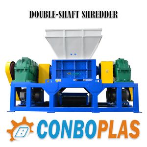Plastic Recycling Machine Film Granulator Double Shaft Shredder