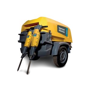 Atlas Copco 8 Series Portable Diesel Air Compressor for Construction Applications