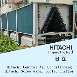 Rcuf200azpy1 Hitachi Heavy-Duty Air Cooled Screw Chiller with Shell and Tube Heat Exchanger for Industrial Use