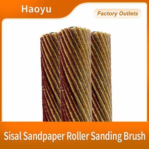 Sisal Sandpaper Polishing Roller Brush Wooden Furniture Surface Sanding Polishing Brush