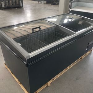 Supermarket Island Freezer Frozen Product Display Freezer Top Open Chest Freezer
