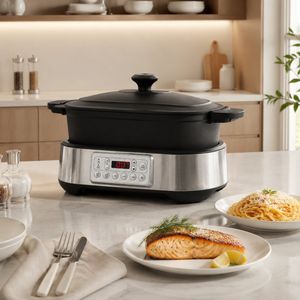 5.5L 1250W Electric Home Appliance Electric Slow Cooker with Cast Iron Pot