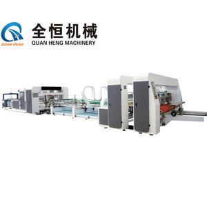 Corrugated Carton Box Automatic Stitcher Board Folder Gluer Stitching Machine
