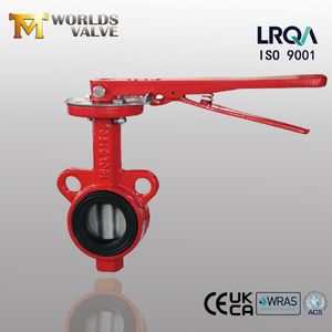 EPDM Liner Wafer Type Butterfly Control Valve with CE ISO Wras Acs Approved