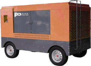 2 Stages 19m³ /Min /21bar, 21m³ /Min /18bar Diesel Engine Screw Compressors Portable Air Compressors for Construction Work Mining Industry