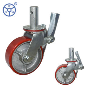 Wbd Hot Sale 6inch 150mm PU Cast Iron Scaffolding Caster