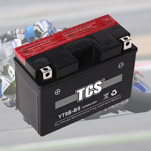 TCS Motorcycle  Dry Charged Maintenance Free  Battery  YT9B-BS