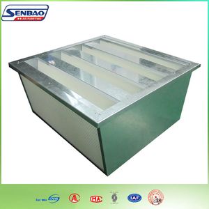 H13 H14 HEPA Air Filter Medium Efficiency V Type Filter for Semiconductor