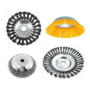 Lawn Mower Rotating Weed Brush Steel Wire Wheel Grout Cutter 6" /8'' Steel Wire Brush Trimmer Head Grass Steel Wire Brush