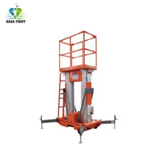 14m 200kg Dual Mast Aerial Work Platform Man Lift