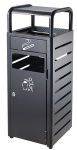 Ashtray Standing Ashtray Outdoor Stainless Steel Floor Stand Ashtray with Waste Bin Container