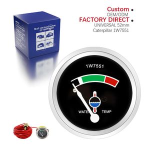 Mrgauge 1W7551 52mm 12V New Iron Strip Line Red 5m Excavator Water Temperature Gauge