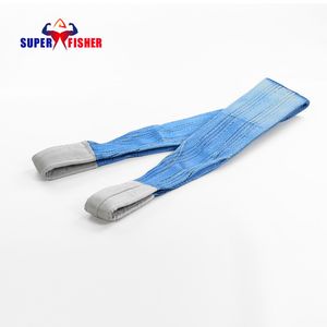 CE&GS Certified OEM Heavy Duty Double Ply Flat Webbing Sling 8 Ton Polyester Lifting Webbing Sling Belt Strap