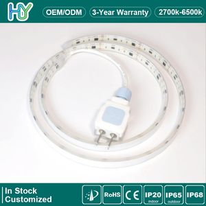 Direct AC COB LED Strip 220V Driverless, High Voltage LED Strip 20W/M, Plug & Play, Waterproof, Soft Touch Matte Coating for Outdoor Decoration