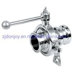 Hygienic Manual Stainless Steel Butterfly Valve MID Clamp Single Counping Single Clamp