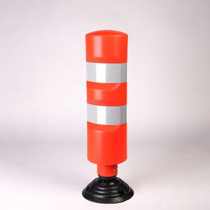 Flexible Safety Traffic Marker 83cm Plastic Reflective Parking Barrier Delineator Warning Post Bollard