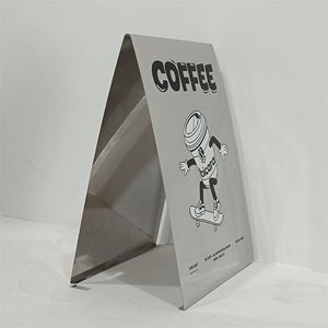 Double Sided Stainless Steel a-Frame Outdoor Commercial Floor Stand Advertising Sign