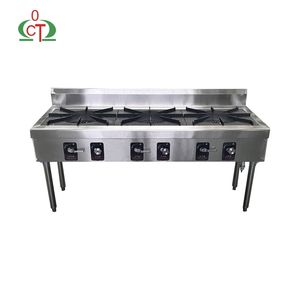 Freestanding Gas Stove Standing Gas Cooker Stainless Steel Cooking Range with Cast Iron Burner for Home and Restaurant Use