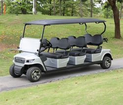 White Color 48V 5kw AC Motor Electric Golf Carts with 6 Seats Easy Operated
