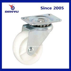 1.5 Inch Small Nylon Flat Swivel Plate Caster Wheel