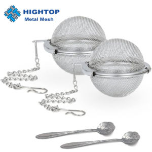 Washable Portable Ball Shape Food Grade Stainless Steel 304 Tea Infuser with Hook