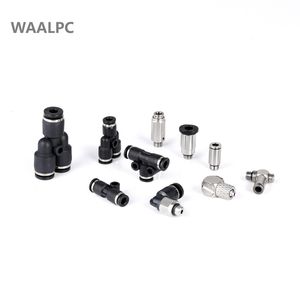 Waalpc Throttle Valve Fittings 1/4'' 1/8'' 1/2''plastic One Touch Fitting M5 M6 Mini Fittings Manual Valve PU Pnuematic Quick Fittings for Pneumatic Component