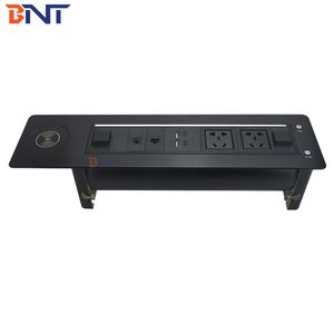 Bnt Hidden Socket Type Table Wireless Charger Motorized Pop up Desktop Socket for Smart Home