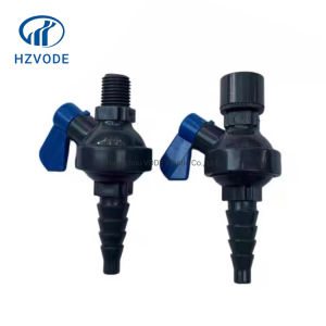 UPVC Plastic Labcock Ball Valve for Sampling with DIN Standard Gray Color