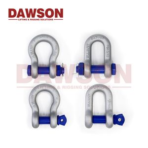 Dawson HDG Us Type Bolt Type Dee Shackle Bow Shackle with Safety Pin, Screw Pin Anchor Chain Shackle