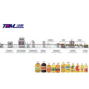 1L-5L Edible Oil Seasoning Oil Sauce Juice Vinegar High Speed Automatic Filling Capping and Packing Line