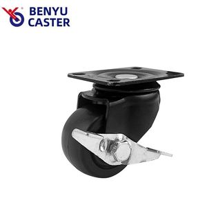 2" Low Weight Heavy Duty Casters Universal Nylon Wheel with Side Brake