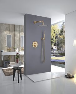 Wholesale Bathrooms PVD Brushed Gold, Brushed Gun Metal Concealed Shower Mixer