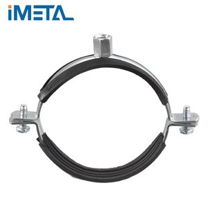 Galvanized Steel Pipe Clamp with Rubber