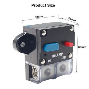 Car Auto Audio Circuit Breaker 50A 48V DC Automotive Circuit Breaker