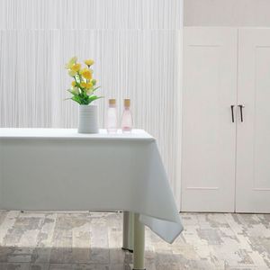 Organic Polycotton Picnic-Combed Yarn Rectangle Tablecloths Plain Woven Fabric Cover for Home Wedding Restaurant