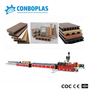 Plastic Extruder Machine Wood Plastic Composite WPC Decking Profile Production Line