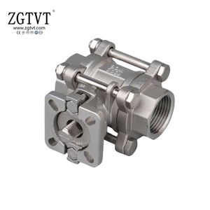 Stainless Steel CF8 CF8m Thread BSPT, NPT, Welding 3 PC Ball Valve with Cheap Price and Good Quality