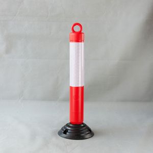 Plastic Reflective Flexible Rebound Parking Barrier Pole Marker Bollard Safety Traffic Delineator Warning Post