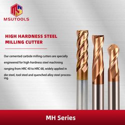 High Hardness CNC Milling Tool Solid Carbide Flat End Mill for Quenched Mold Steel Industrial Machining