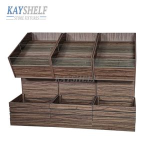 Plywood Multilayer Wooden Board Fresh Fruit and Vegetable Display Rack