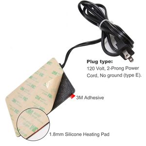 120V AC 50W Electric Flexible Silicone Adhesive Car Engine Block Heater Pad for Automotive