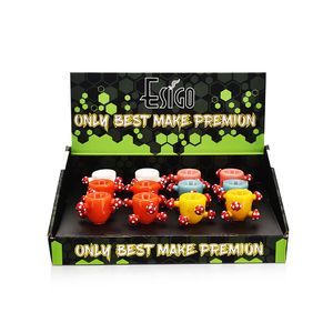 Esigo Assorted American Colors 14mm/19mm Glass Mushroom Smoking Set Glass Smoking Pipe Accessories Glass Bowl
