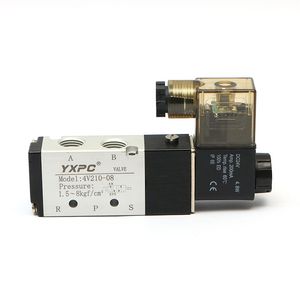 Pneumatic Component 10bar 220VAC 1/4 Inch 5 Way Electric Solenoid Valve