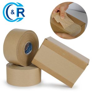 Reinforced Water Activated Gummed Paper Tape Kraft Paper Packing Tape for Heavy Duty Shipping