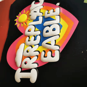 3D Foaming Lettering Film Solid Puff Heat Transfer Film Light Storing 3D Puff Foam Heat Transfer Film Vinyl