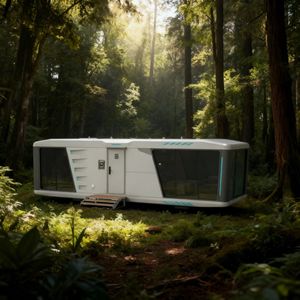 Eco Friendly Lightweight Space Capsule House with Solar Panel for off Grid Living Solution