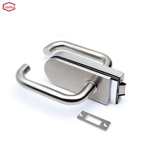 Commercial Glass Door Lock Handle Sliding Door Lock with Lock Cylinder