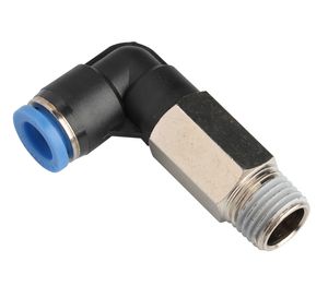 Xhnotion Pneumatic Plastic Push to Connector Extended 1/4′ ′ Thread Male Elbow Air Hose Push in Fitting